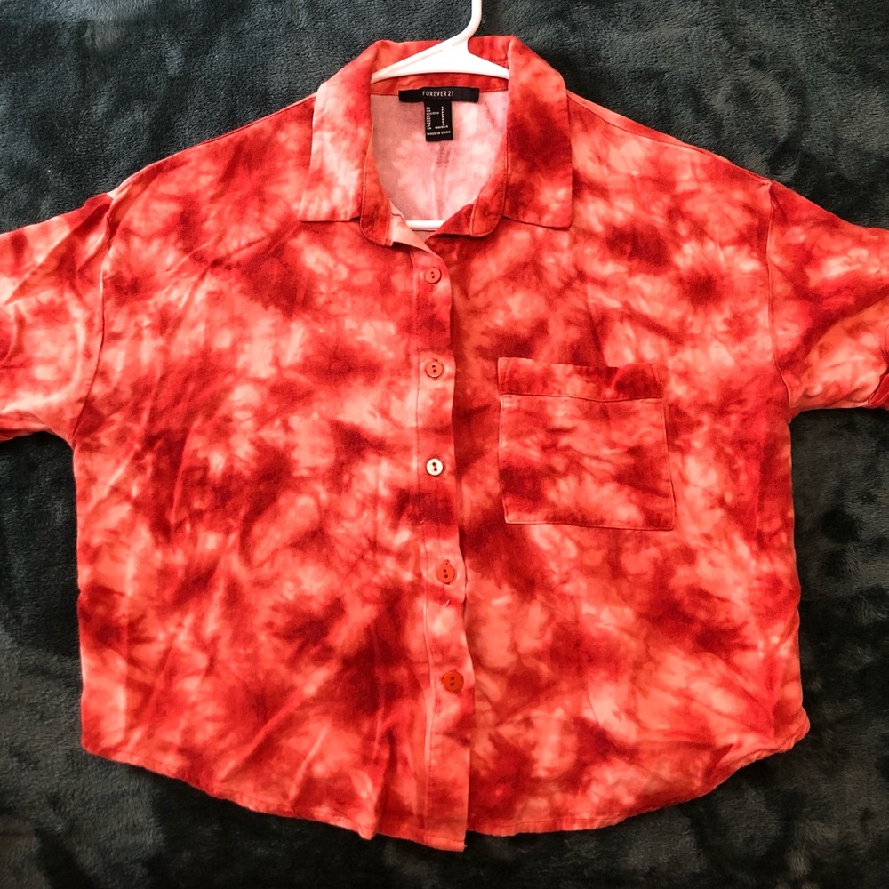 Cropped button up shirt